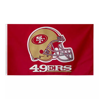 কাস্টম NFL SF সান ফ্রান্সিসকো 49ers ফুটবল দলের পতাকা 3x5ft পতাকা ইকো ফ্রেন্ডলি
