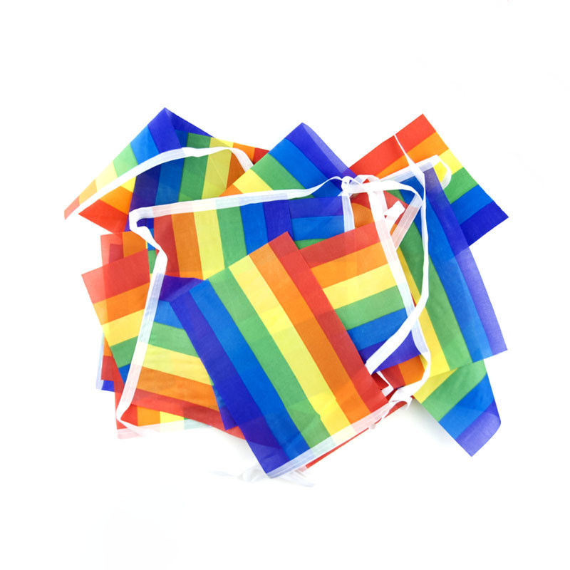 ত্রিভুজ বর্গক্ষেত্র আয়তক্ষেত্র LGBT পতাকা 100 পলিয়েস্টার বাইরের জন্য উপাদান